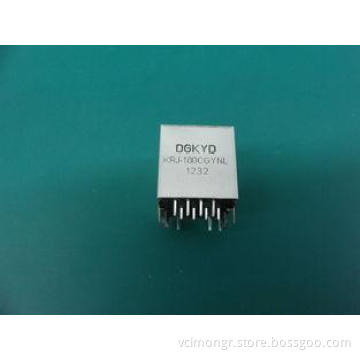 UTP LED Shielded RJ45 Connector With Internal Magnetics Top